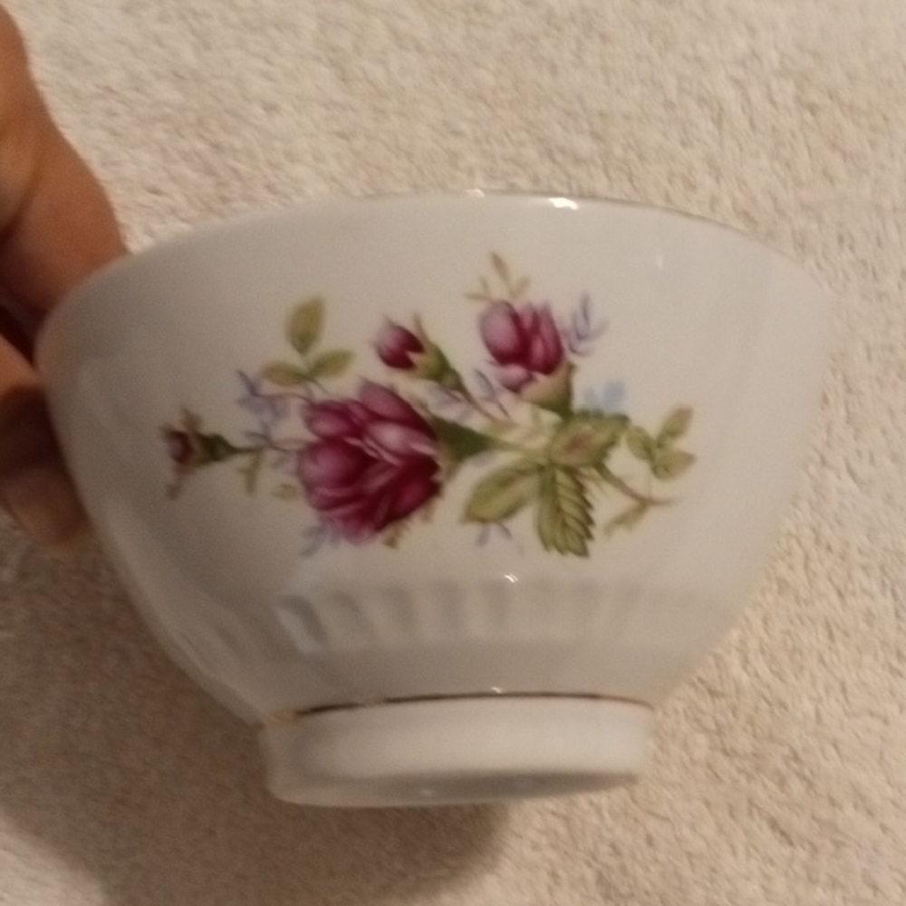 Floral White Bowl